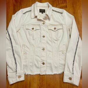 Liverpool Off White Jean Jacket with Black Details